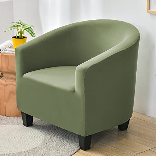 Fansu Funda de Sillón Elástica Chesterfield, Elegante Moda Color Sólido Funda de Sofá, Universal Individual Fundas Protector de Butaca para Club, Recepción, Dormitorio (Verde)