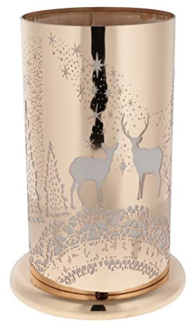 Nordstern Lampe mit Touch 'Hirsch' Gold - Ø 15 x 24 cm