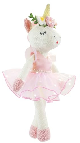 JUSTQUNSEEN Unicorn Stuffed Animals Plush Ballerina Baby Doll, Unicor n Toys for Girl, Stuffed Animals for Girls Girls Birthday Gift U nicorn Decorations for Girl Toys(Pink)