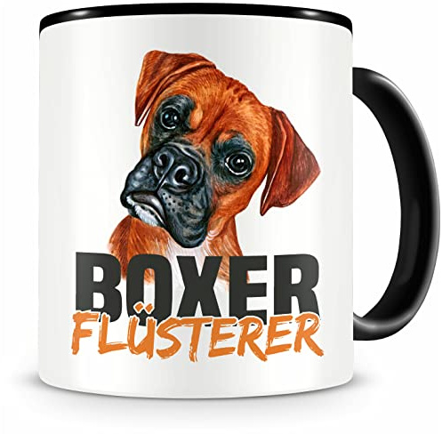 Samunshi® Boxer Tasse mit Spruch Boxer Flüsterer Geschenk für Hunde Fans Kaffeebecher Kaffeetasse Lustige Tassen zum Geburtstag