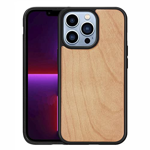 CLLDY Coque de téléphone esthétique en Bois Massif magnétique pour iPhone 14 13 12 11 Pro Max XR XS X 7 8 Plus SE Mini Coque de téléphone Robuste et Durable, Bois de Cerisier, pour iPhone 8