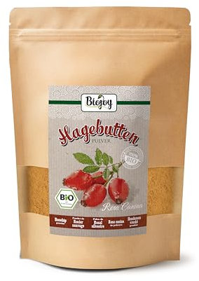 Biojoy BIO-Hagebuttenpulver (500 g), ganze Hagebutte schonend gemahlen (Rosa Canina)
