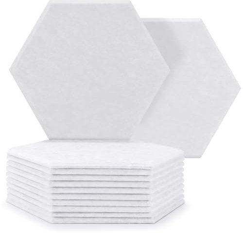 SOSINYA Mousse Acoustique Autocollante,12 Pack Panneaux Acoustiques Haute Densité pour la Décoration Mur/Porte/Plafond et le Traitement Acoustique, panneau acoustique mural(30x26x1cm)