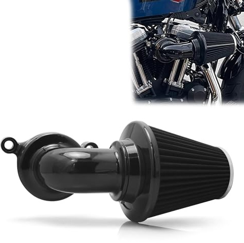 For harley air cleaner filter sportster street road glide king for harley davidson motorcycle air intake (Nake style -Black, A-For Sportster XL models)