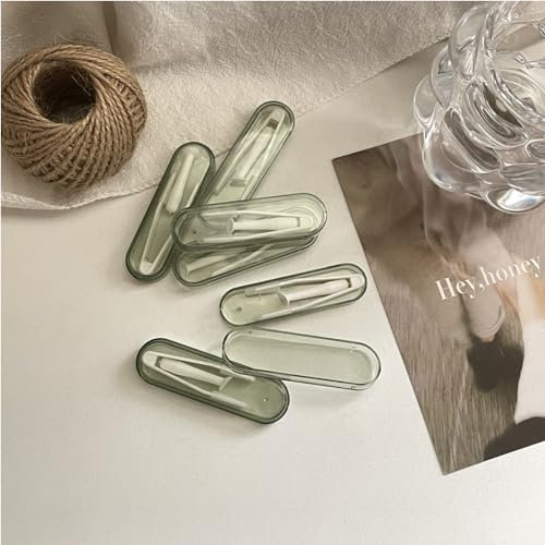 Portable Contact Lens Stick Tool Case Set，Contact Lenses Remover and Insertion Tool (Inserter/Remover+Tweezer with Soft Tip)，Candy Color (Clear Green)