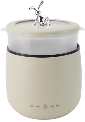 Olla Arrocera Eléctrica, 1.8L 220V Enchufe UE Antiadherente Incluso Calefacción Olla Caliente Eléctrica para el Hogar para la Oficina (Beige)