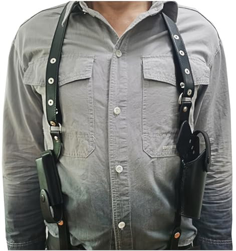 ANSNOW Mittelalterliches Retro-Revolver-Gürteletui – Retro-Pistolenholster, Western-Cowboy, Revolvertasche – Für Cosplay, Cowboy-Kostüm, Revolverzubehör/Schwarz