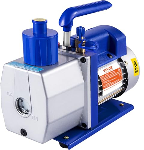 VEVOR Pompe à vide 198 L/min, pompe à vide de climatisation un étage 1/3 CV, pour systèmes R12 R22 R134a R410a, outil ultime de réfrigérant sous vide pour l'installation et l'entretien du climatiseur