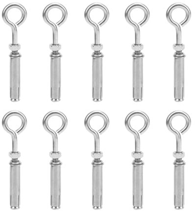 Offener Topfhaken Spreizbolzen 10 Stück M6 x 40 mm Expansionsbolzen Ankerbolzen 304 Edelstahl Ringhebeanker Augenbolzen Expansions-Ringbolzen