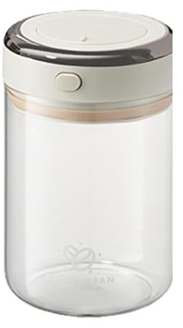 kivrimlarv Glass Food Storage Container, Leak Proof Coffee Storage, Coffee Storage Container with Airtight Lid Seal, Vacuum Seal Storages Container for Beans, Tea, Flour, Kitchen Use