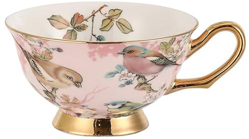YAIUNHIQ Tea Cups Porcelain Fine Bone China, Coffee Cup and Saucer