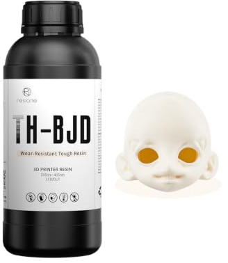 RESIONE Verschleißfestes Tough BJD Resin 3D Drucker Harz, Cremeweiß | Nicht-Gelbend, Mehrere BJD-Farben, Langzeit-Rissbeständigkeit, Für 3D Druck