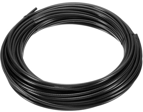 QUARKZMAN 5/32 tum (4 mm) 304 rostfritt stål flätad 7 x 7 kärna 50 ft (15 m) vinylbelagd för yttre konstruktion marin riggstång skydd