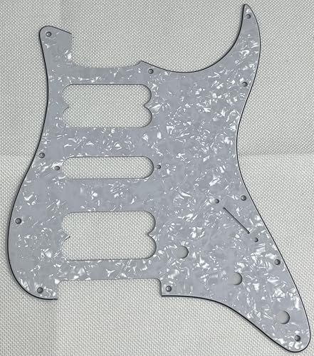 For Fit Fender HSH Stratocaster Fat Strat Style Guitar Pickguard (4-lagig White Pearl)