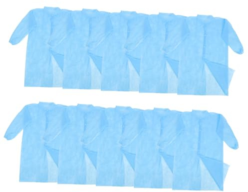 LIFKOME 10 Pack Disposable Lab Coats 3XL Unisex Protective Suits Breathable Non-Woven Work Garments