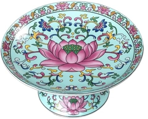 Cesto di Frutta, Elegante portafrutta in Ceramica Smaltata da bancone in Stile Cinese, Dipinto a Mano, portafrutta da Tavolo, Pratico Stile Rustico