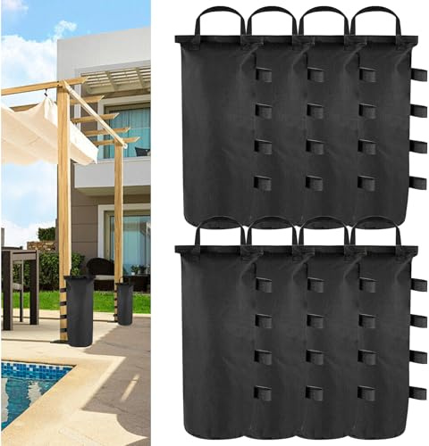 Balances pour tonnelle, 8 sacs de sable 51 x 21 cm, sac de sable robuste, 800D Oxford