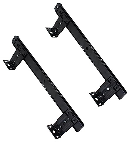 HAMPPLIES 35mm Wide Keyboard Drawer Slide Rail Ball Bearing Track for Computer Desk, Black Heavy-Duty Sliding Keyboard Slides for Office Desk Drawers