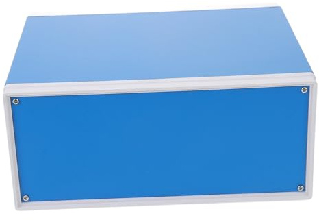 LIFKOME Metal Enclosure Project Box Junction Box Electric Project Case 110x250x190mm Blue Metal Electronic Device Housing for Electronics and Electrical Equipment
