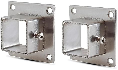 CROWEL Supports de Poteau en Acier Inoxydable de 25 mm de Large - Supports durables for poteaux de clôture en Bois, terrasses, balustrades et boîtes aux Lettres(2pcs)
