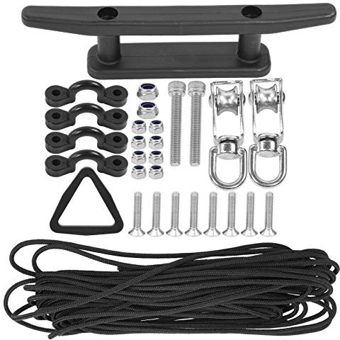 Dam Skerisi Kit de Accesorios para Ancla Marina para Barco de Pesca, Bote Inflable de Goma, Kayak y Canoa, de Nailon y Acero Inoxidable 304 con Cuerda elástica de 10 m, Conjunto Ligero de