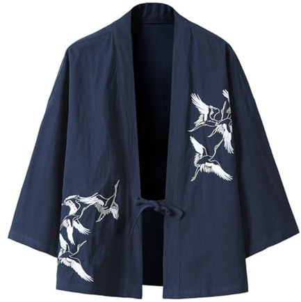Kimono pour homme Vêtements traditionnels japonais Haori printemps-été Japon Happi Veste de transition Manteaux Chemise à manches courtes Cardigan Homme Veste Noragi Manteau Yukata