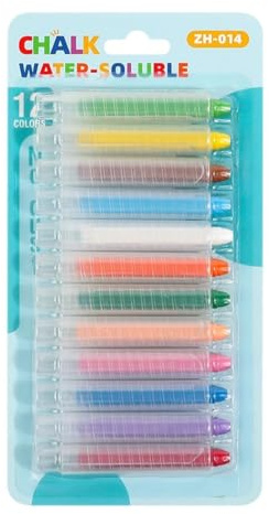 Gesso per lavagna | Set di gessetti per scrittura liscia a 12 colori | Pastelli colorati per giochi all'aperto per bambini | Gessetti per marciapiede non tossici, giocattoli per l'uso in lavagna, in c