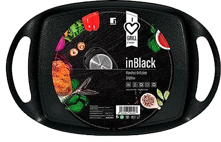 Bergner - Forged Aluminium Grill Plate - Induction Hob Aluminium Cookware Plate - Integrated Stay-Cool Handles - Even Heat Distribution