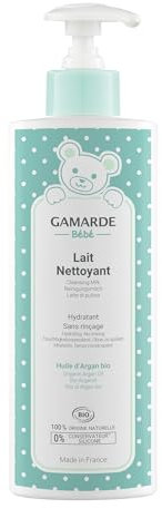 GAMARDE Bio-Kosmetik: Baby Reinigungsmilch für Gesicht, Körper & Po I 100% natürliches Babyprodukt I Hypoallergene Baby Lotion I Baby-Creme für Babys & Kleinkinder I Feuchtigkeitscreme Baby I 400 ml
