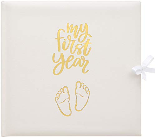 Baby's My First Year Protokollbuch zur Erinnerung an die Geburt durch das erste Jahr auf Erde, Weiß