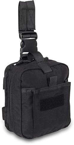 ELITE BAGS - IFAK Oberschenkel-Tasche | schwarz | großzügig | übersichtlich | praktische Einhandöffnung