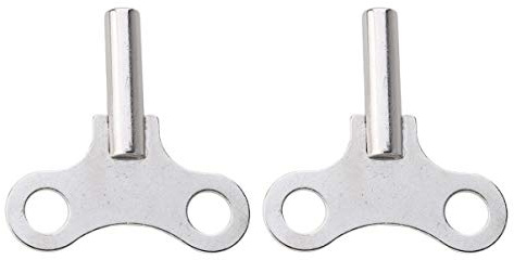 VILLCASE 2 pz orologio di carica chiave acciaio orologio strumento per riparazione accessori (argento, modello comune)