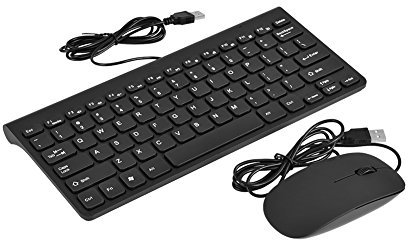 Set di tastiera e mouse ultrasottili, set di mouse per mouse ottici con tastiera cablata, combo per PC laptop, set di tastiera e mouse multimediale, combinazione di tastiera e mouse USB(#1)