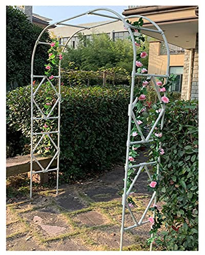 Rosenbogen Verzinkt 120 cm 180 cm 240 cm 280 cm, Torbogen aus Metall stabil, Rankbogen Gartenbogen Wetterfester Garten Rankenbogen Rankhilfe Rankgitter Rosengestell