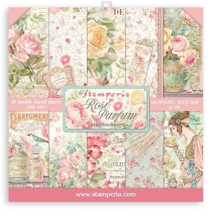 Scrapbooking Pad 10 Sheets CM 30.5x30.5 (12 X12) - Rose Perfum