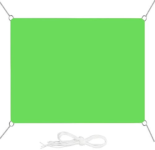 Vela Ombreggiante 5 x 5.5 m Protezione Raggi UV 98% Tenda a Vela Quadrata con corda libera per Esterno, Giardino e Terrazza, Piscina, Verde Tenero