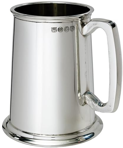 Zinn Krug 1 Pint Alles Poliert mit Merkmal Touchmark Rein Schwer Messgerät Bier Krug Möglich für Gravur Personalisierte Geschenke für Männer und Frauen