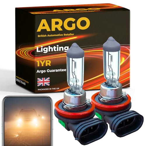 Argo H11 Headlight Bulb 55w Halogen 2500k 12v PGJ19-2 Front Fog Light Bulb Lamp Car Van Main Dipped High Low Beam Bright H11 711 Car Headlight Bulb H11 Bulb
