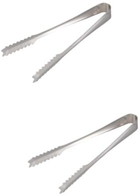 Amosfun 8 Stk Lebensmittelclip Brotklammer Miniatur Tontöpfe Suppenterrine Mit Deckel Essenszange Buffetzange Eiswürfelzange Eiswürfel-clip- Lebensmittelzange Aus Edelstahl Silver