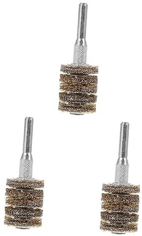 BUGUUYO 3pcs Wire Brush Drill Attachment for Rust Removal Coarse Wire Wheel for Cleaning Tool Accessory for Paint Dust and Burrs