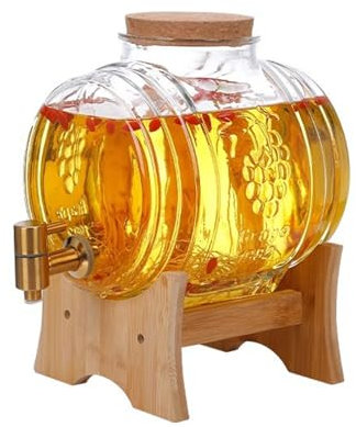 Carafe à décanter en acier inoxydable avec robinet distributeur de liqueur pour tequila, bourbon, scotch, rhum, cadeaux pour papa (5 L)