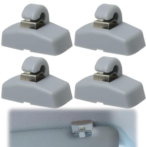 NHQZ 4 unidades de soporte para parasol de coche, gancho compatible con VW Caddy Golf Mk4 Sharan Passat Polo Amarok Transporter T5 Touran Seat Ibiza Leon Skoda Fabia Octavia Superb 3B0857561B