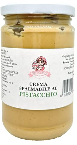 Crema Spalmabile al Pistacchio 300g – Gusto Intenso e Cremoso – Ideale per Dolci, Farciture, Dessert e da Spalmare – Senza Glutine