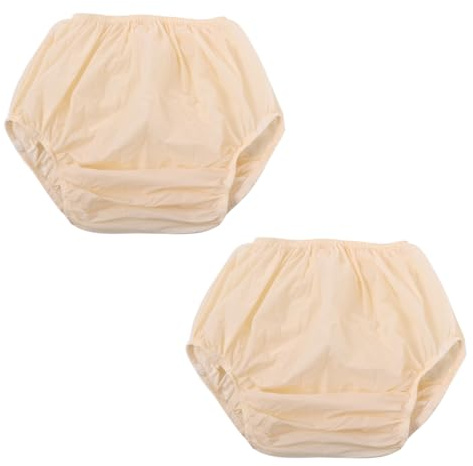 HQRKOTM 2 piezas de pañales para adultos, bragas lavables para incontinencia urinaria, pañales para adultos, ropa interior, material de PE (L)