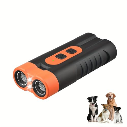 2 in 1 USB Ultrasonic Dog Repeller, Dog Bark Deterrent Device with Hd Display and Led Flashlight, Dog Bark Deterrent and Anti Barking Device for Dogs, Bark Deterrents Control for All Dogs&Cats (A)