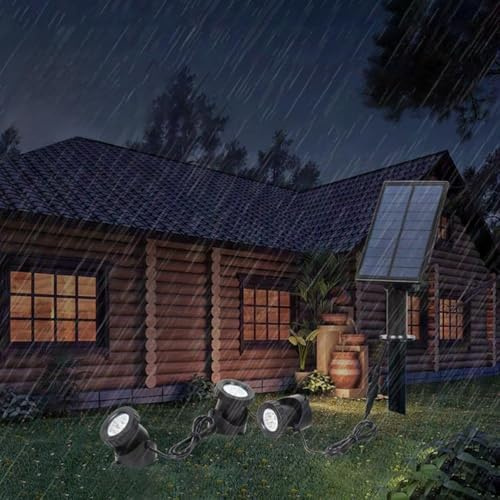 LUCKDANO Luci da Stagno, Luci di Fontana su Luce Sottomarina con Accesa e Spento Solare a Led Sottomarina a Led Solare Proiettore di Lampada da Immersione Ip68 Luce Notturna per Giardino delle