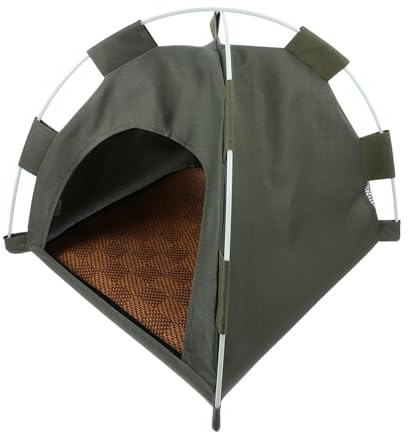MERRYHAPY Haustier Schlafzelt Faltbar Atmungsaktiv Katzenzelt Kleingrün 35x35x30cm Komfortables Indoor Und Outdoor Haustierzelt Für Katzen Hunde Und Welpen