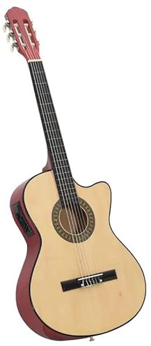 Chitarra western Cutaway con equalizzatore, 6 corde per gli amanti dell'acustica – perfetta per palcoscenico e studio, lavorazione di alta qualità per chiarezza e comfort