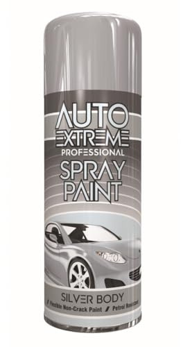 AX Spray Paints – 400ml Aerosol Coatings for Wood, Metal, Plastic, DIY & Home Projects – Smooth Matt, Gloss & Clear Lacquer Finishes (Silver Gloss - 1930)