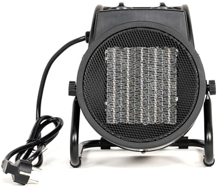 NAC Chauffage Soufflant Electrique 3000W - Radiateur Electrique Mobile avec Thermostat & 3 Niveaux de Chaleur – Chauffage Industriel Céramique pour Garage Atelier Chantier Serre - Canon Air Chaud